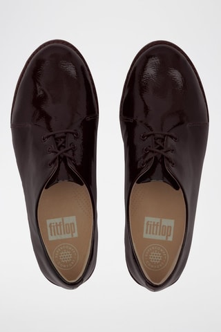 Derbys vernis Crinkle - Marron