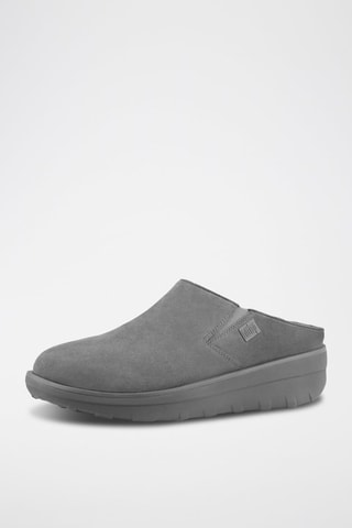Mules plateformes en nubuck Loaff - Gris
