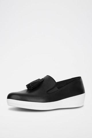 Slip-on en cuir Tassel - Noir
