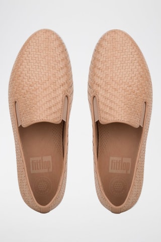 Slippers compensés en cuir - Beige