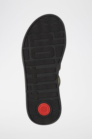 Sandales compensées en cuir F-Mode - Beige