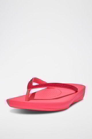 Tongs en cuir - Rose