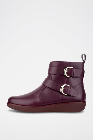 Bottines en cuir Laila - Rouge
