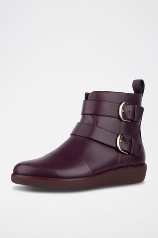 Bottines en cuir Laila - Rouge