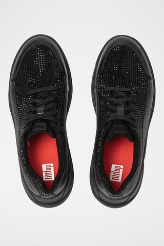 Baskets plateformes en cuir Freya - Noir