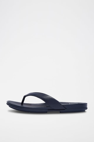 Tongs en cuir - Bleu