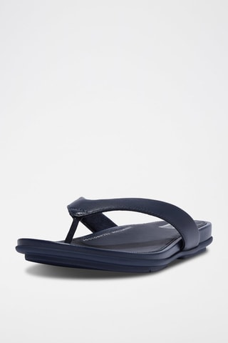 Tongs en cuir - Bleu