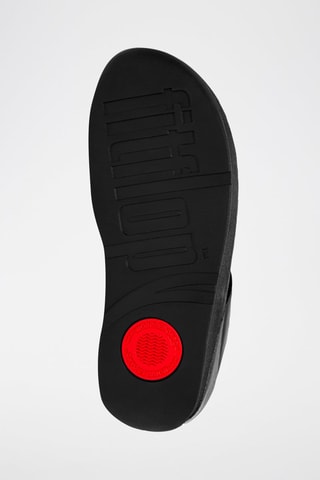 Sandales compensées en cuir - Noir