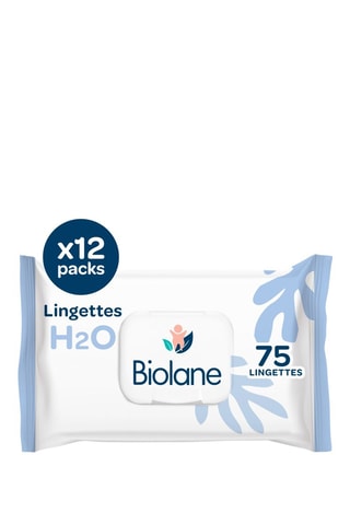 12 paquets de lingettes H2O - 12 x 75 lingettes