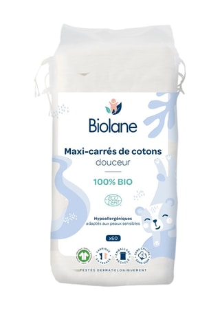 4 x 60 maxi carrés de coton bio