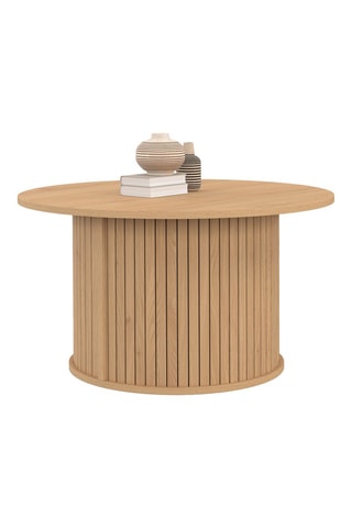 Table basse ronde Albane pieds lattes