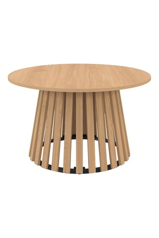 Table basse ronde Camélia pieds lattes