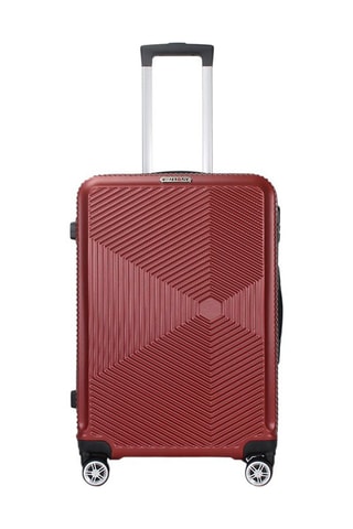 Weekendtrolley Luton (M) - 65 cm - Zilverkleurig, zwart en rood