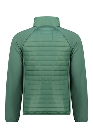 Gewatteerde Fleece Jas Toureak - Zwart, groen en oranje