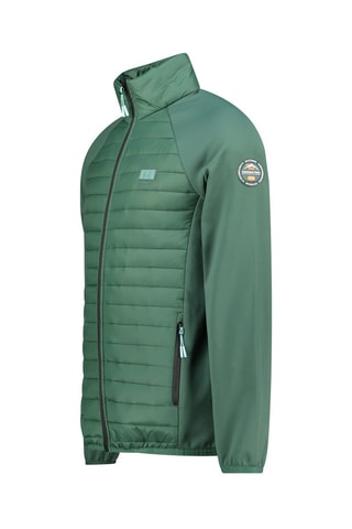 Gewatteerde Fleece Jas Toureak - Zwart, groen en oranje