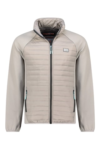 Gewatteerde Fleece Jas Toureak - Zwart, oranje en grijs