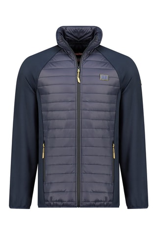 Gewatteerde Fleece Jas Toureak - Blauw, geel en oranje