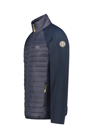 Gewatteerde Fleece Jas Toureak - Blauw, geel en oranje