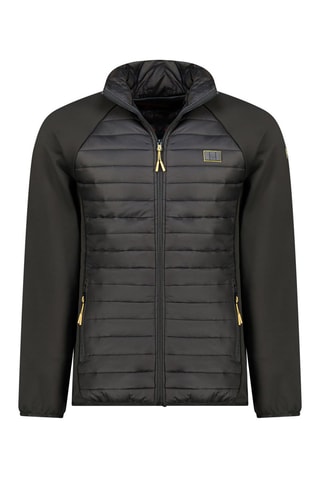 Gewatteerde Fleece Jas Toureak - Zwart, geel en oranje