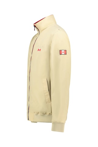 Bomberjack - Zwart, beige en rood