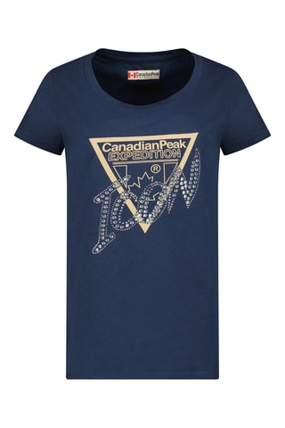 T-shirt Jalimeak - Blauw en beige