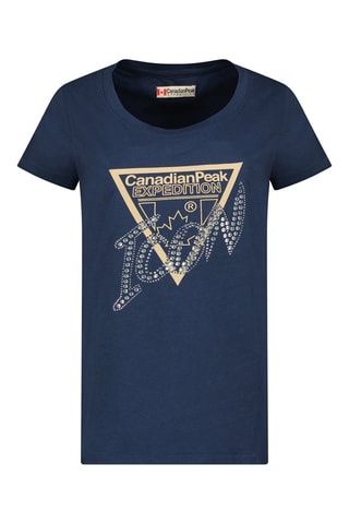 T-shirt Jalimeak - Blauw en beige