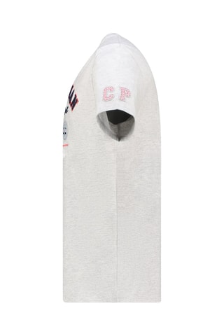 T-shirt - Wit, zwart, rood en grijs