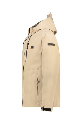 Jasje met Capuchon - Zwart, beige en oranje