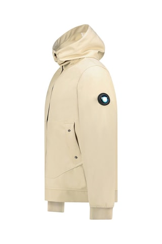 Jasje met Capuchon - Beige, wit, zwart en rood