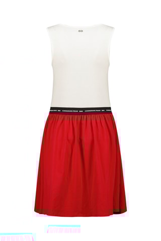 Jurk Trompe-l’oeil Jodieak - Wit en rood