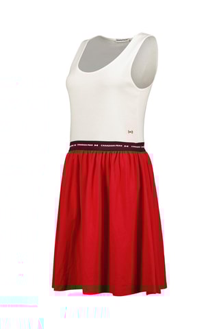 Jurk Trompe-l’oeil Jodieak - Wit en rood