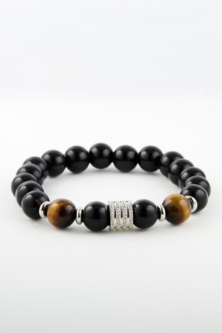 Bracelet - Obsidiennes et œils-de-tigre