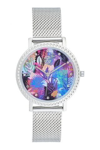 Legering Quartz Horloge - Zilverkleurig en Blauw