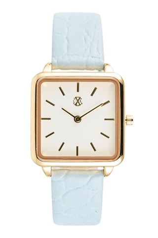 Polyurethaan Quartz Horloge - Blauw en Goudkleurig