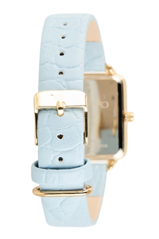 Polyurethaan Quartz Horloge - Blauw en Goudkleurig