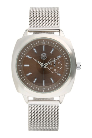 Montre à quartz en alliage - Argenté et noir