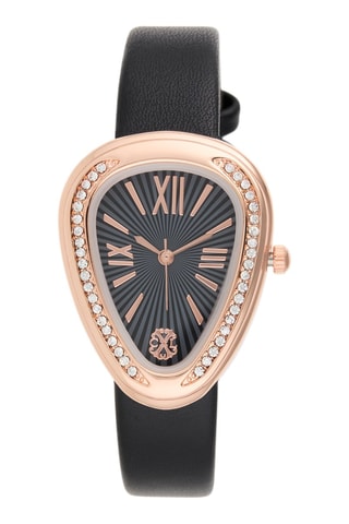 Legering Quartz Horloge - Zwart en Roségoudkleurig