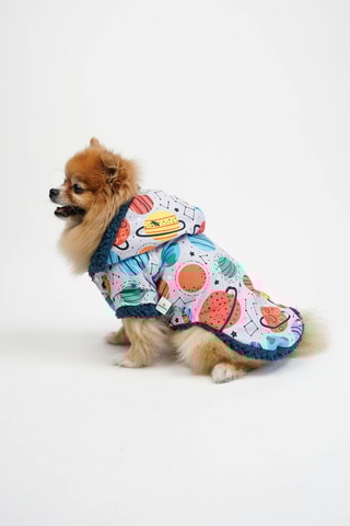 Casaco para cão - Azul-marinho e laranja