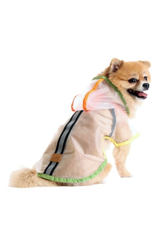 Impermeável com capuz para cão - Branco