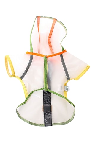 Impermeável com capuz para cão - Branco