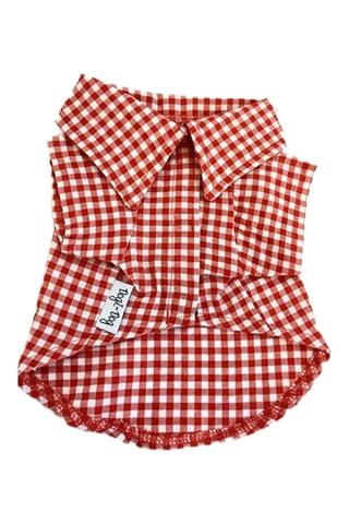 Camisola para cão - Vermelho e branco
