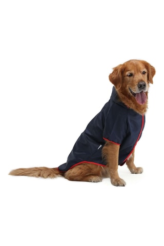 Impermeável com capuz para cão - Azul-marinho