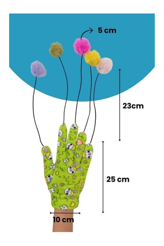 Luva de brincadeira para gato - Verde