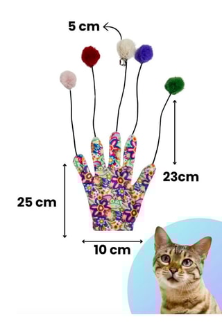 Luva de brincadeira para gato - Rosa