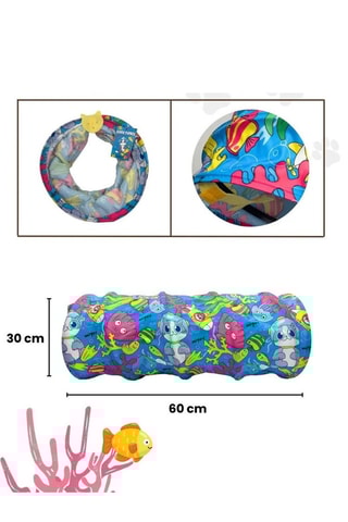 Túnel de brincar para gato - 60 x 30 cm