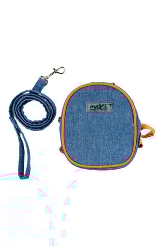 Mochila de ganga para cão - Azul,