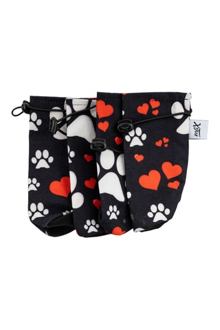 Chinelos para cão - Preto e vermelho