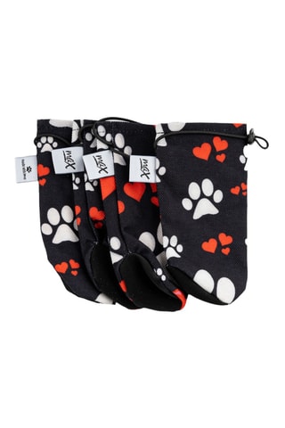 Chinelos para cão - Preto e vermelho
