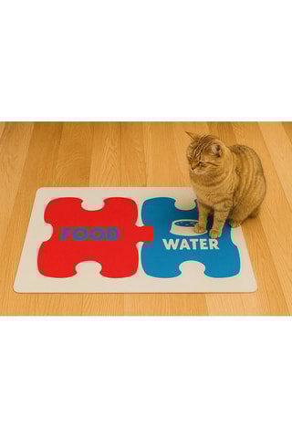 Tapete para gato - Vermelho e azul - 40 x 70 cm