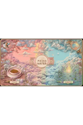 Tapete para gato - Rosa e azul - 40 x 70 cm